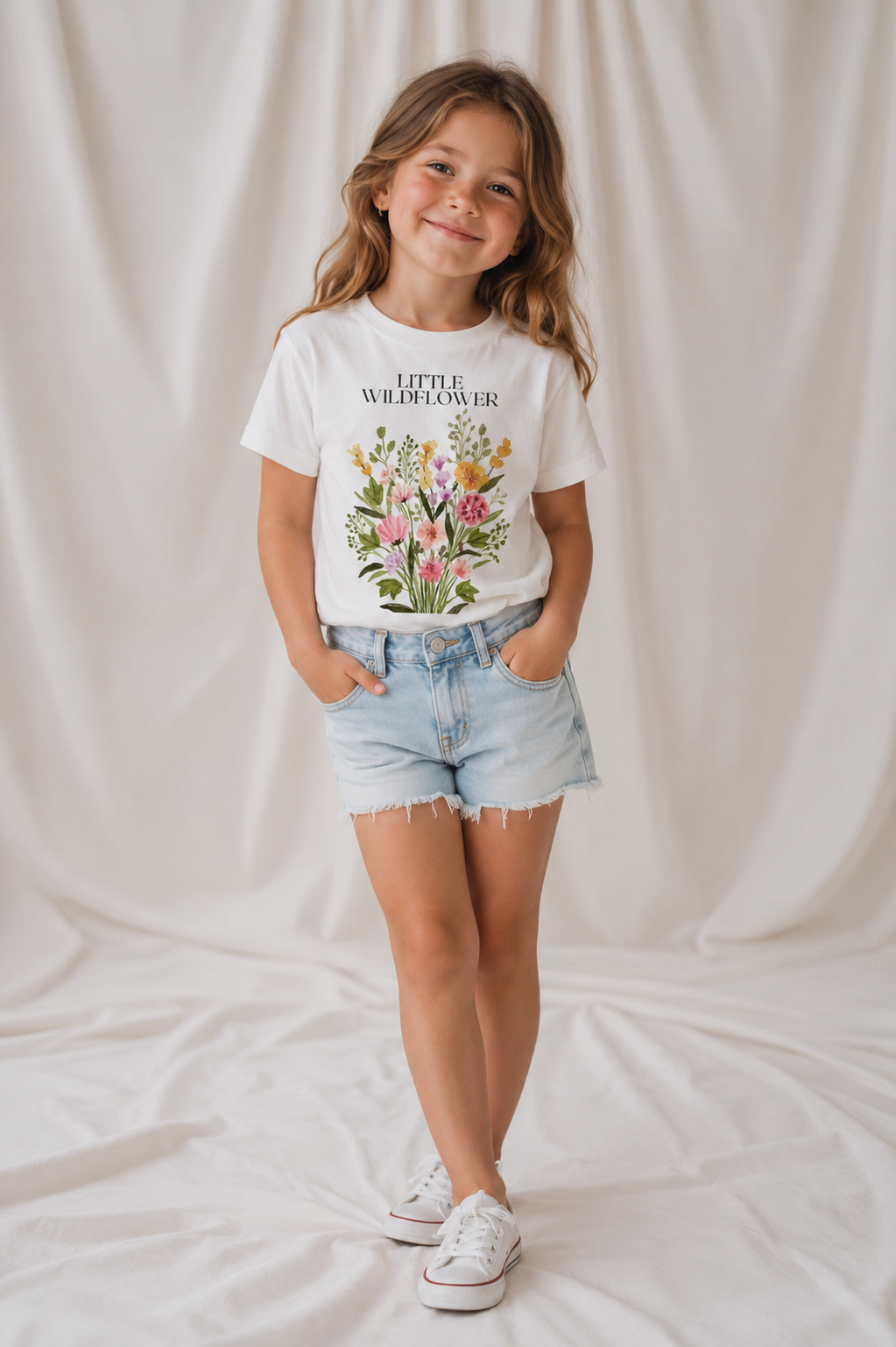 Little Wildflower Kids Tee | Soft 100% Cotton Graphic T-Shirt