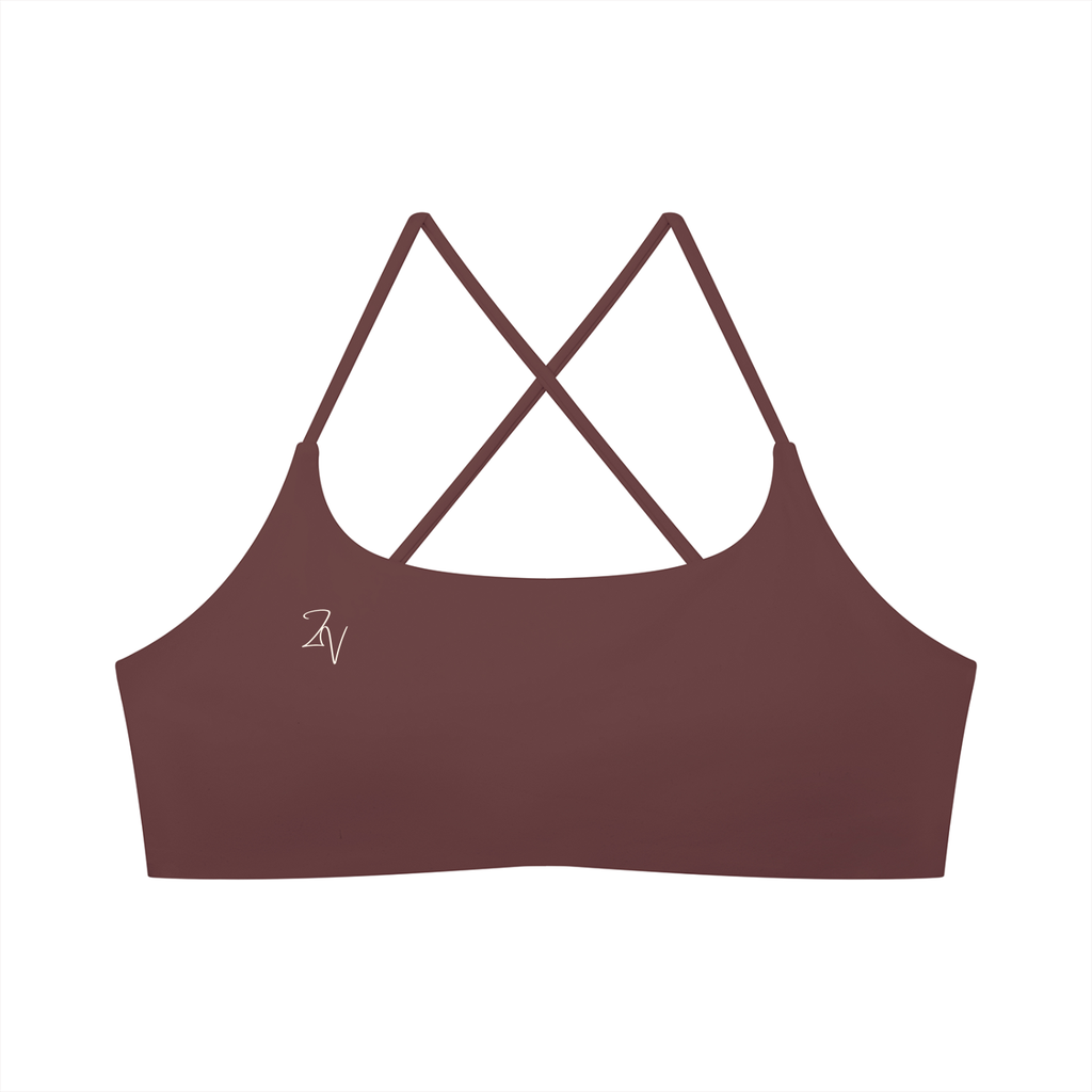 Women's Cross Back Sports Bra | Built-In Padded Athletic Workout Bra