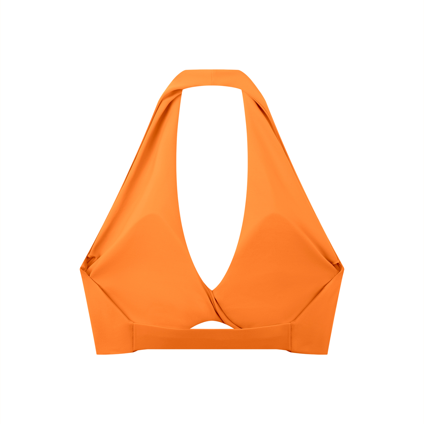 Women's Pleated Halter Sports Bra | Built-In Padded Athletic Workout Bra