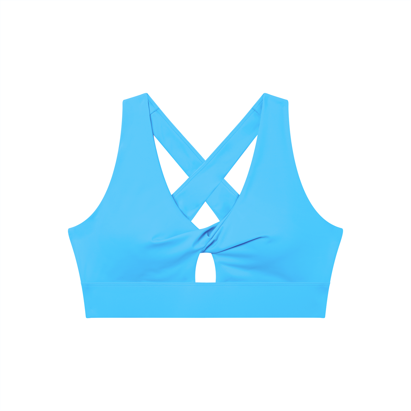 Women's Twist Front V-Neck Sports Bra | Built-In Padded Athletic Workout Bra