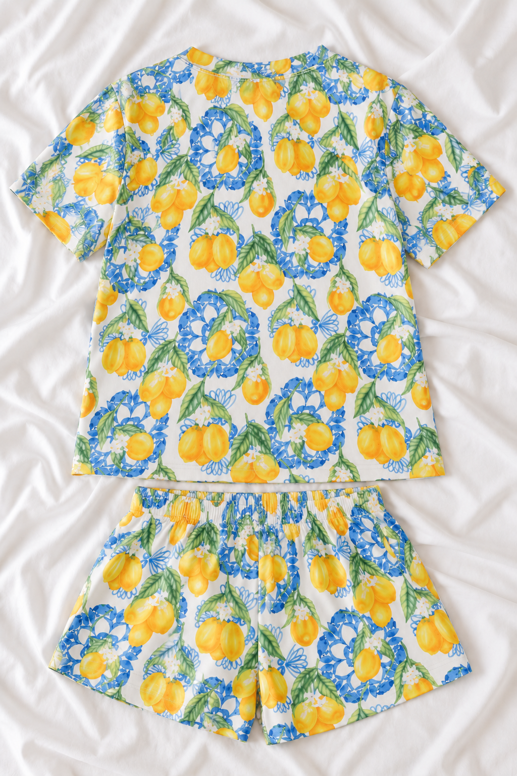 Lemon Print Soft Touch Pajama Set – Women’s Shorts & Top Sleepwear