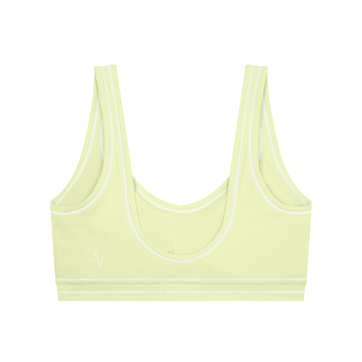 Topstitched Sports Bra with Built-In Padding | Women's Supportive Workout Bra