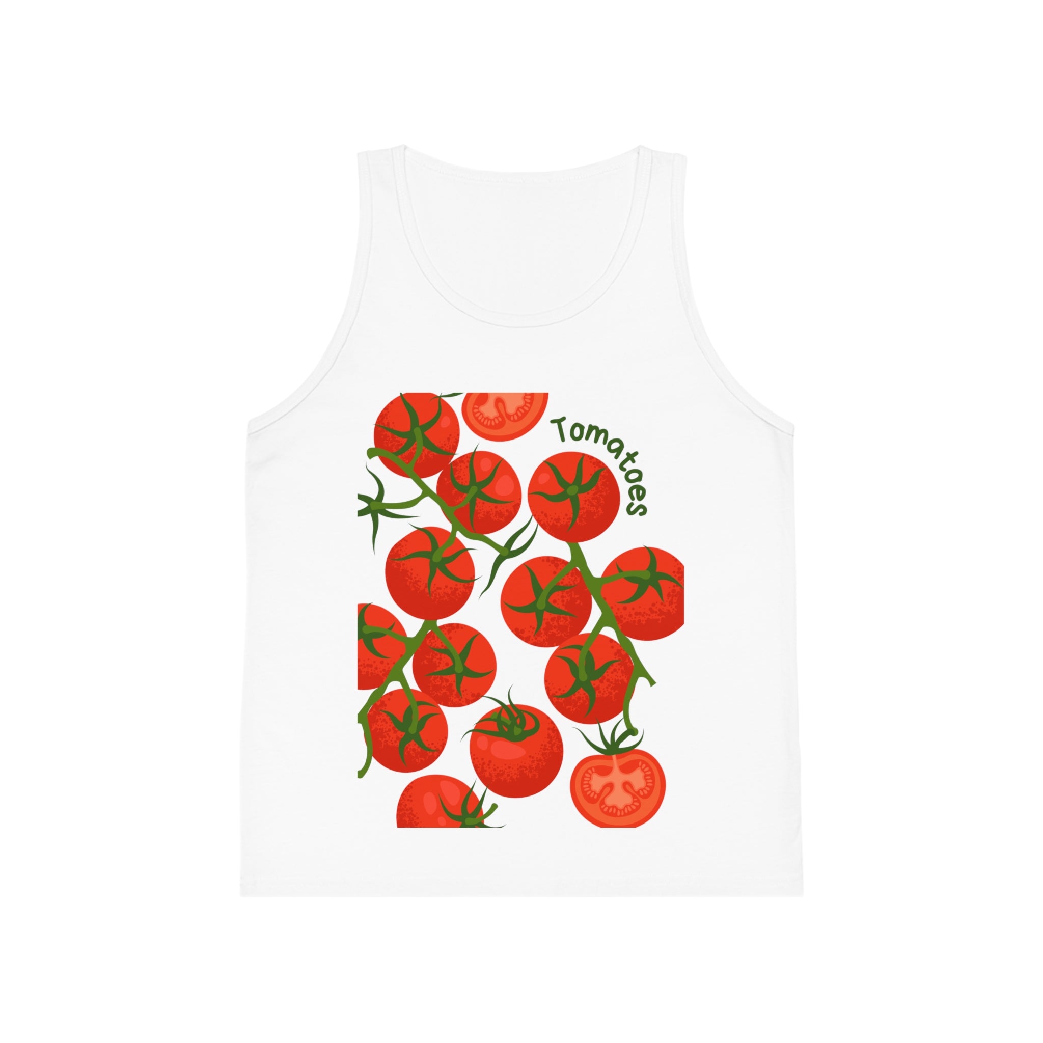 Tomato Patch Kids Tank Top — Cute Red Tomato Print for Gardeners & Food-Lovers