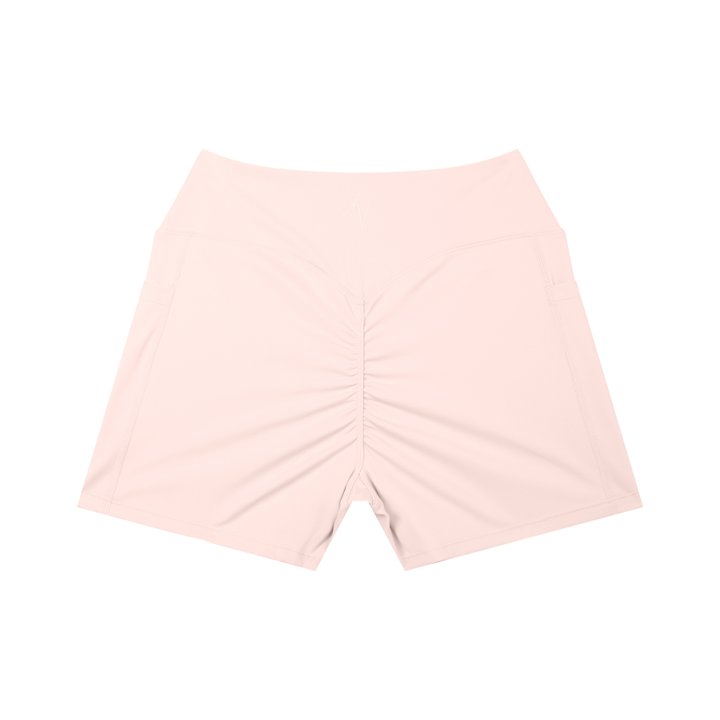 Women's High Rise Pocket Biker Shorts | Athletic Performance Workout Shorts