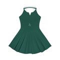 Women's Collared Halter A-Line Athletic Dress | Sleeveless Tennis & Golf Dress