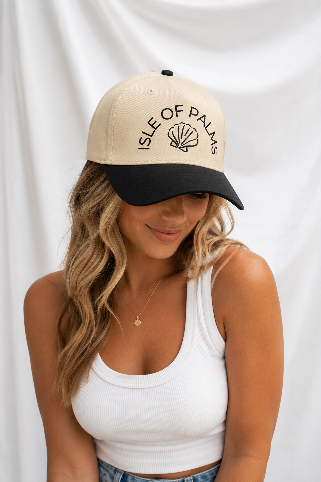 Isle of Palms Embroidered 5-Panel Cap | Adjustable Mid-Profile Snapback Hat