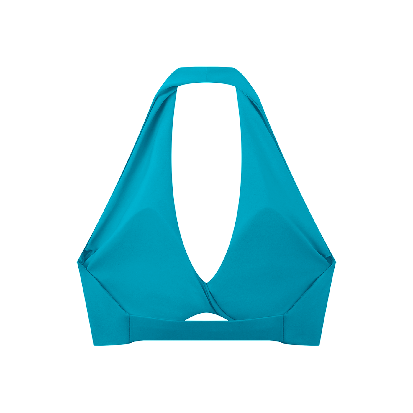 Women's Pleated Halter Sports Bra | Built-In Padded Athletic Workout Bra