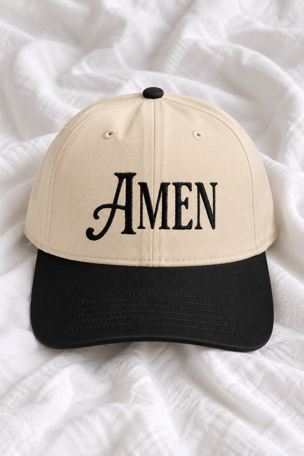 Amen Embroidered 5-Panel Cap | Adjustable Mid-Profile Snapback Hat