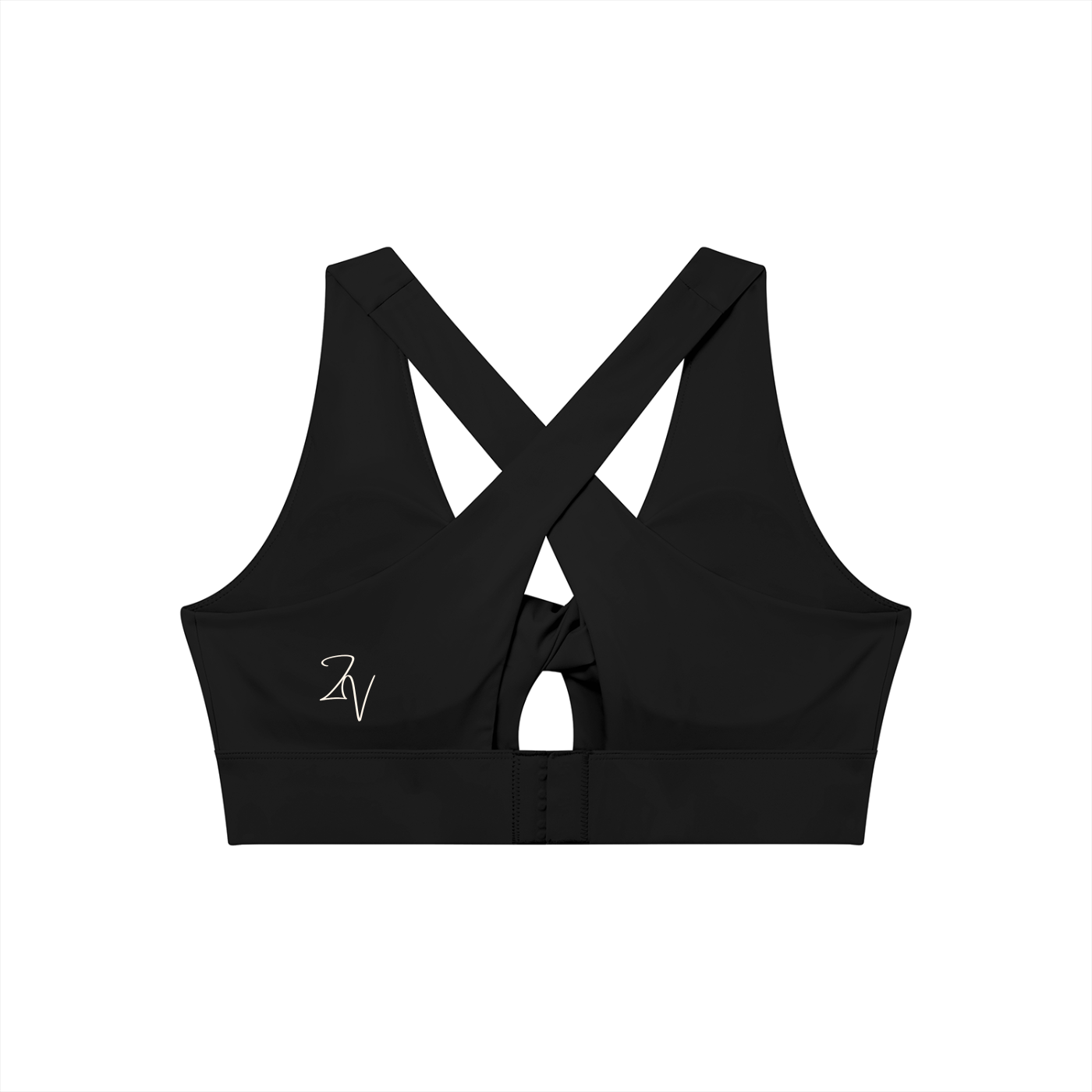 Women's Twist Front V-Neck Sports Bra | Built-In Padded Athletic Workout Bra