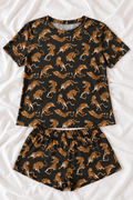 Tiger Print Soft Touch Pajama Set – Women’s Shorts & Top Sleepwear