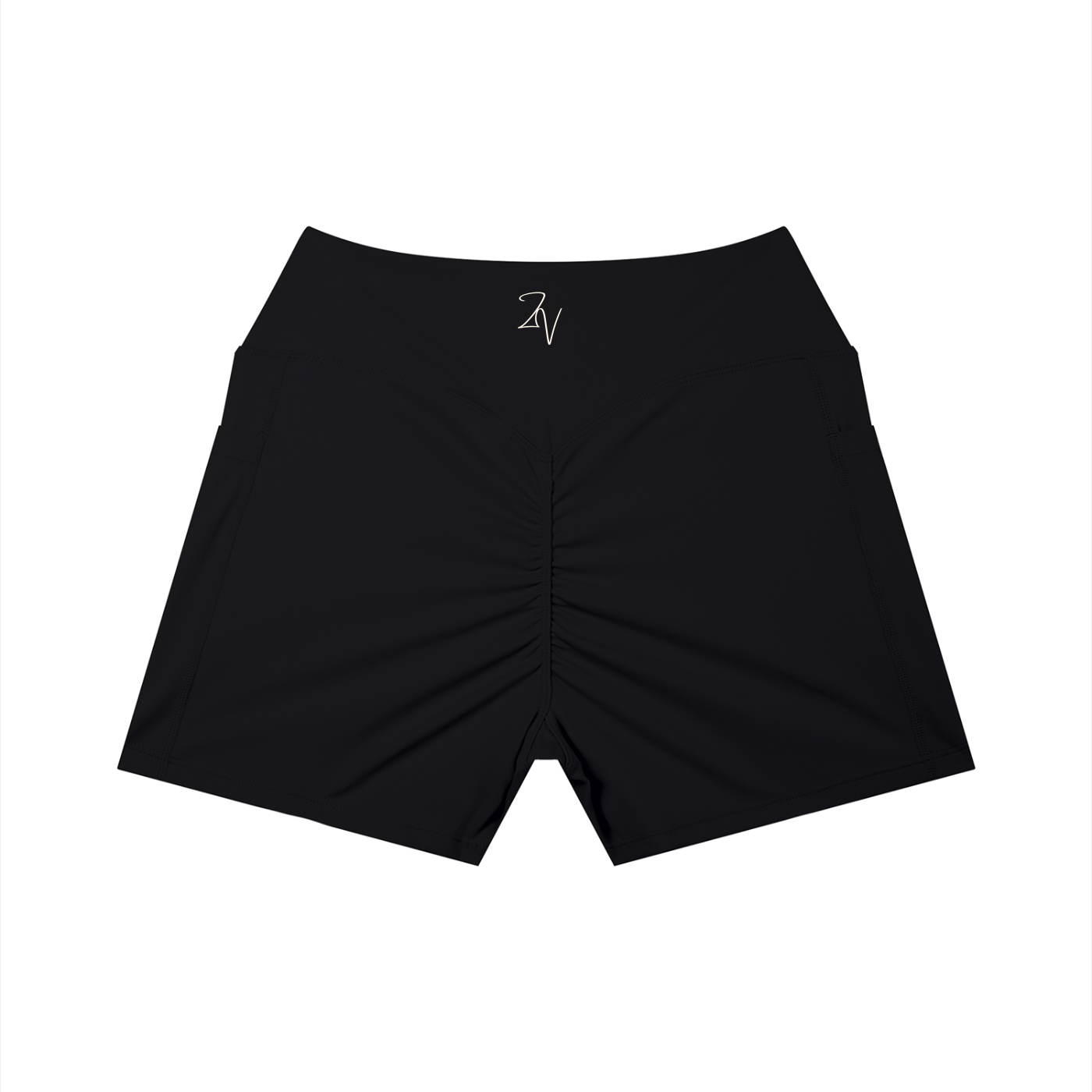 Women's High Rise Pocket Biker Shorts | Athletic Performance Workout Shorts