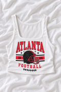 Atlanta Square Neck Crop Tank Top, Football Game Day Top, Women’s Tailgate Shirt, Football Season Ou