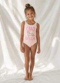 Little Kids Ciao Bella One Piece Swimsuit | Italian Summer Bathing Suit