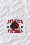 Atlanta Cropped Tank Top, Football Game Day Crop Top, Women’s Tailgate Tank, Football Season Outfit