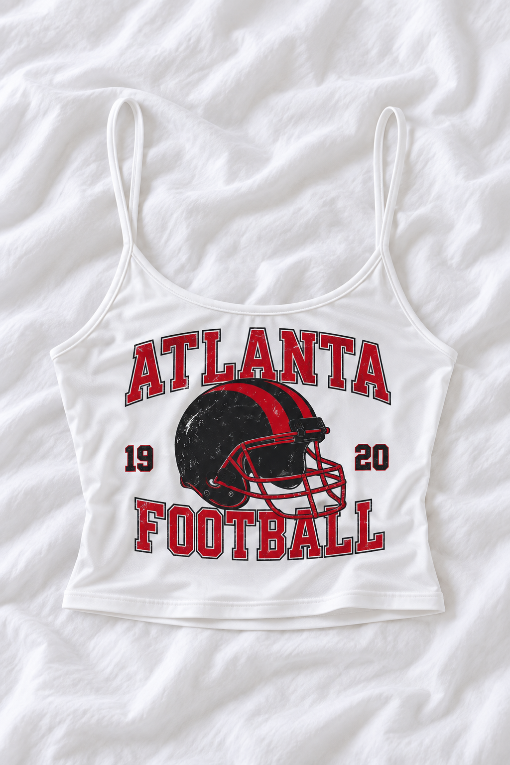 Atlanta Cropped Tank Top, Football Game Day Crop Top, Women’s Tailgate Tank, Football Season Outfit