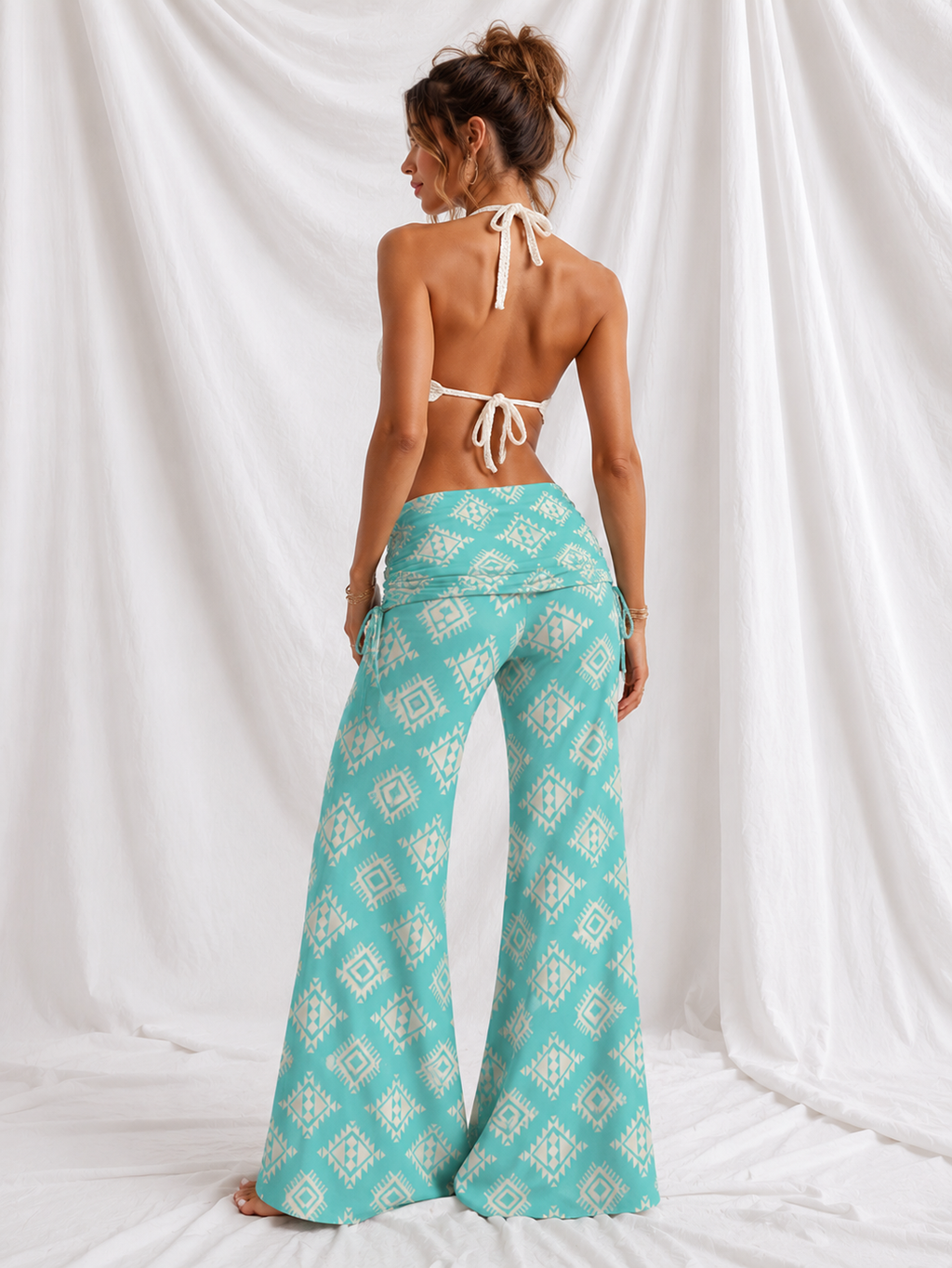 Southwestern Wide Leg Pants | Women's Flowy Boho Lounge Pants
