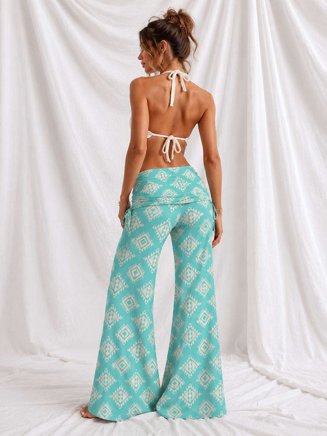 Southwestern Wide Leg Pants | Women's Flowy Boho Lounge Pants
