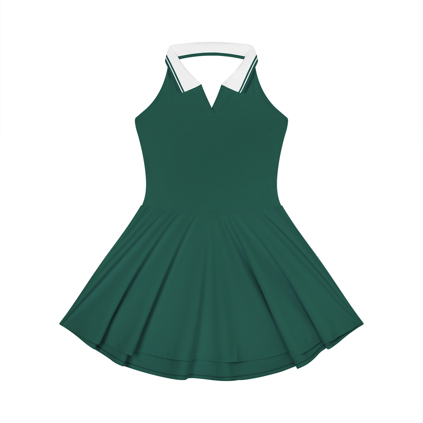 Women's Collared Halter A-Line Athletic Dress | Sleeveless Tennis & Golf Dress