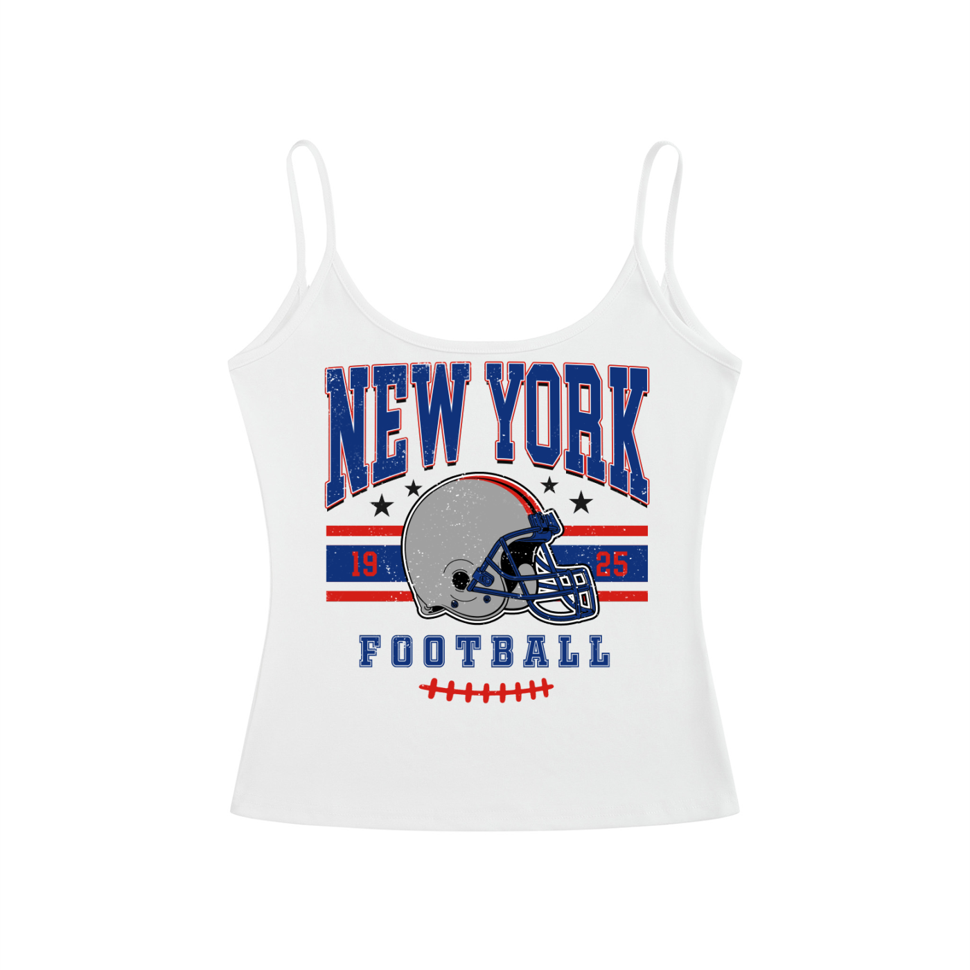 New York Low Back Tank Top – Women’s Football Game Day Shirt, Backless Tailgate Top