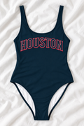 Houston Football One-Piece Swimsuit – Women’s Game Day Swimwear