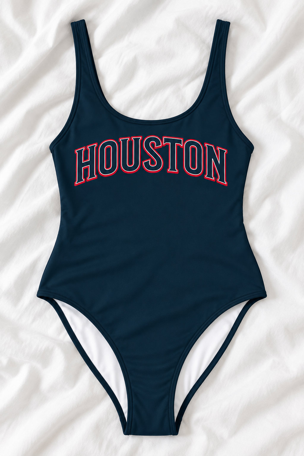 Houston Football One-Piece Swimsuit – Women’s Game Day Swimwear