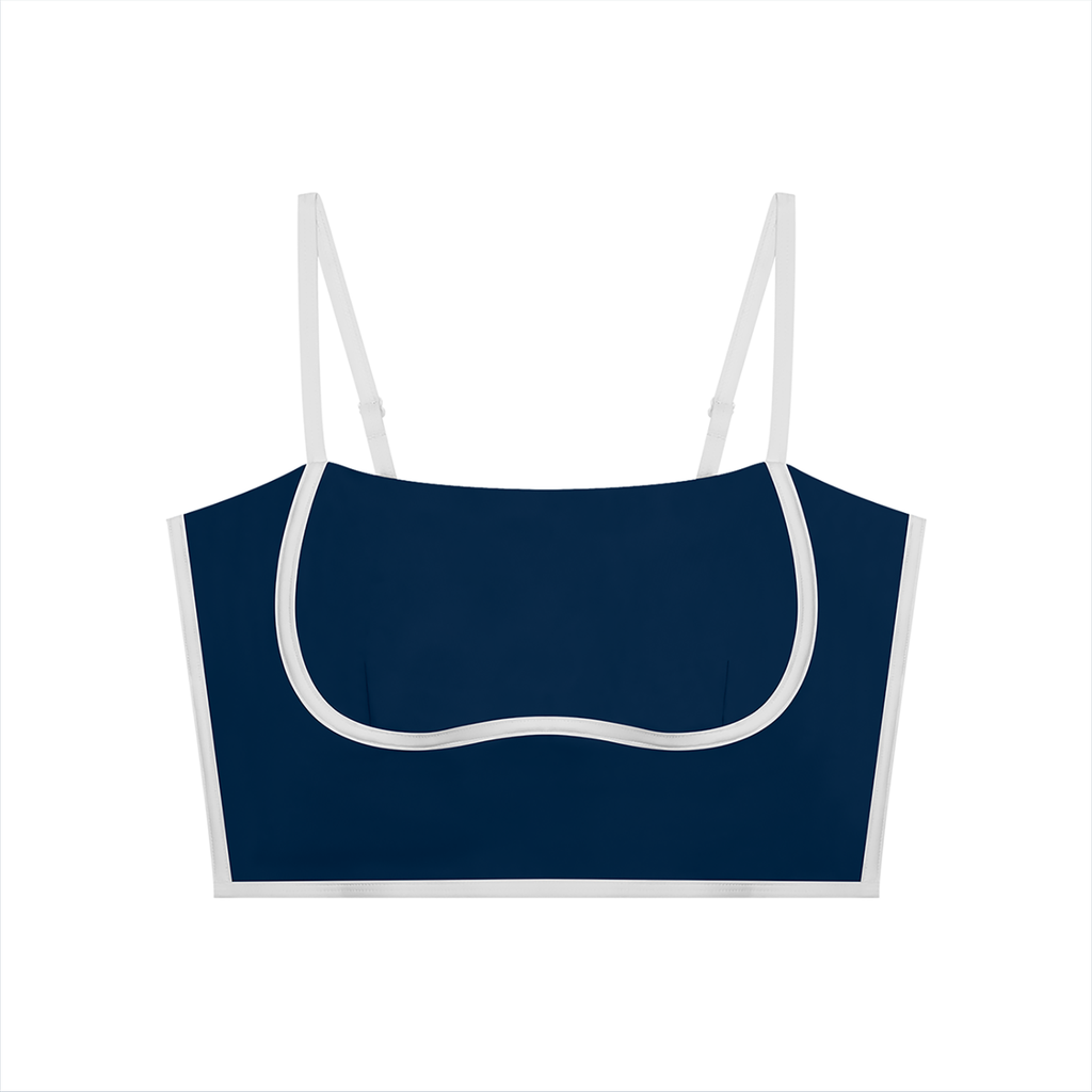 Women's Color Block Adjustable Sports Bra | Built-In Padded Athletic Workout Bra