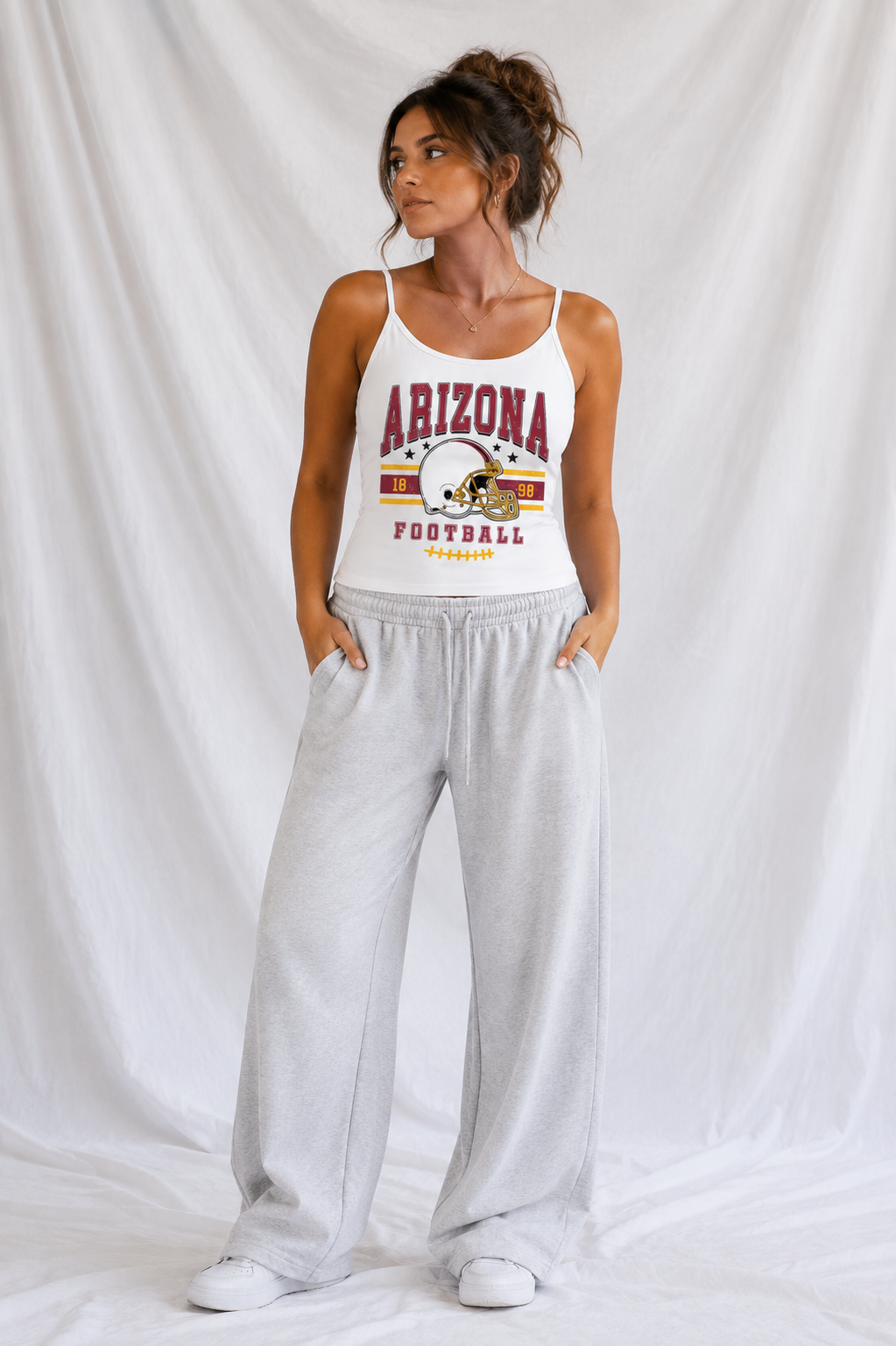 Arizona Low Back Tank Top – Women’s Football Game Day Shirt, Backless Tailgate Top