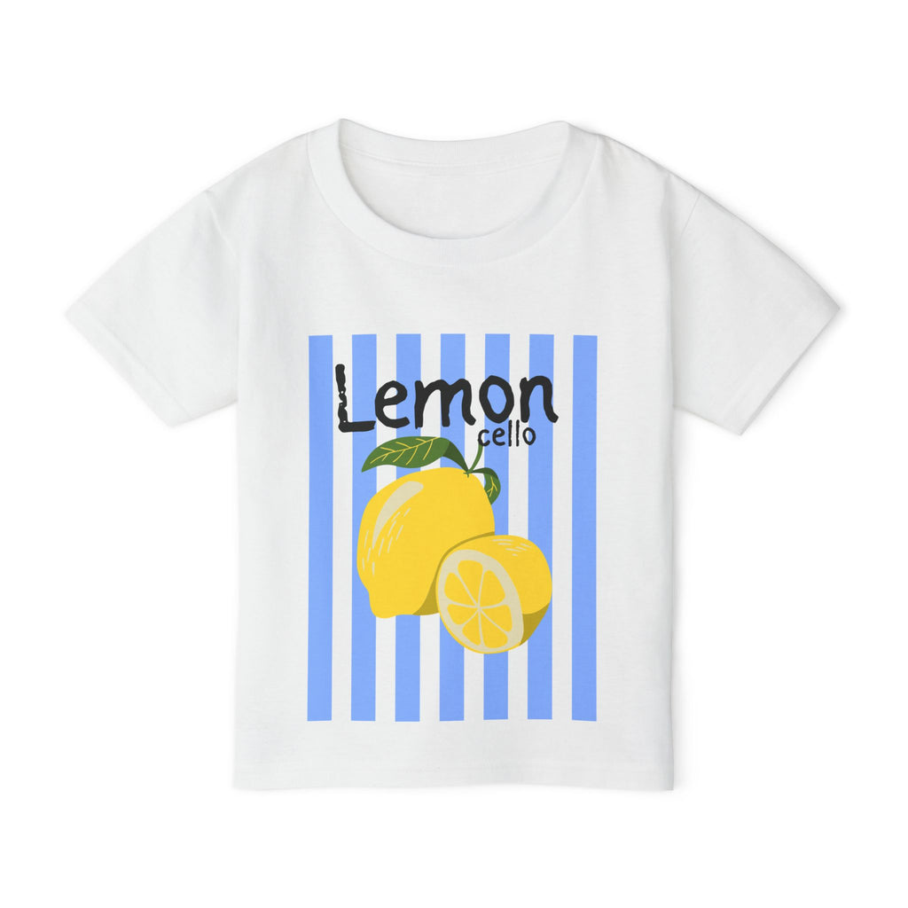 Toddler T-Shirt — Lemon Cello Graphic Tee (Blue Stripe)