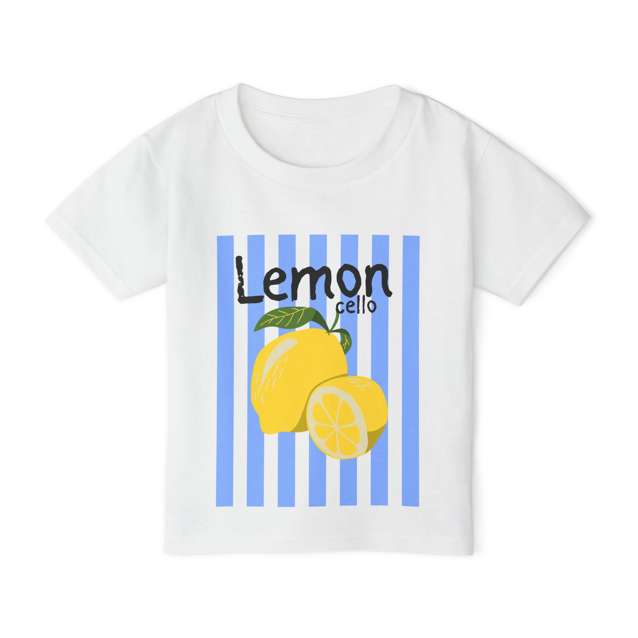 Toddler T-Shirt — Lemon Cello Graphic Tee (Blue Stripe)