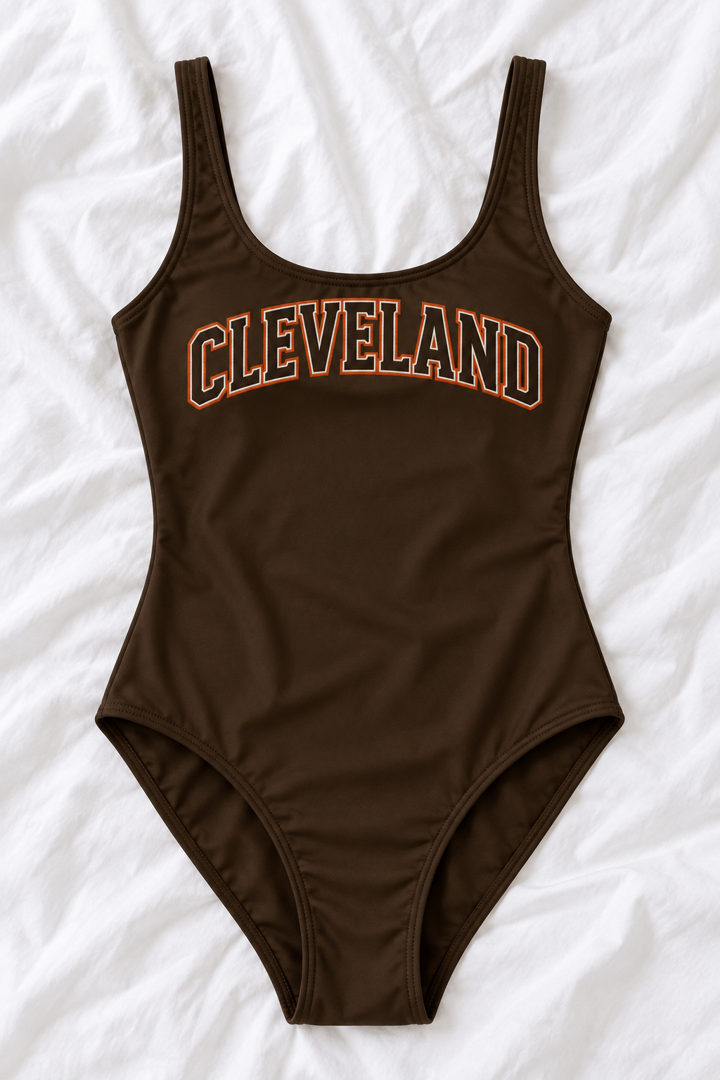 Cleveland Football One-Piece Swimsuit – Women’s Game Day Swimwear