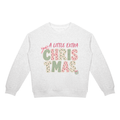 A Little Extra Christmas Unisex Crewneck Sweatshirt | Pink Holiday Graphic