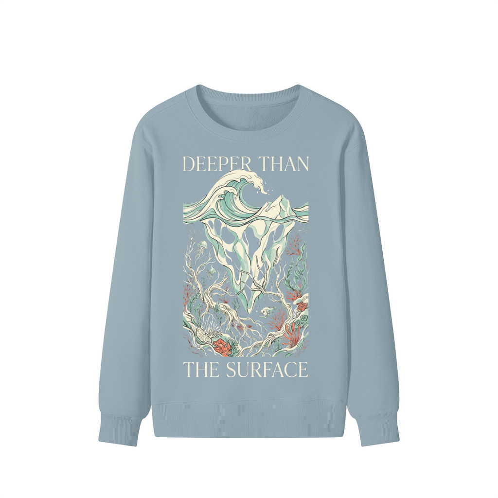 Deeper Than the Surface Ocean Graphic Sweatshirt – Unisex Cotton Crewneck