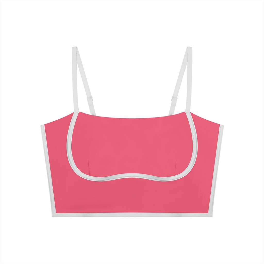 Women's Color Block Adjustable Sports Bra | Built-In Padded Athletic Workout Bra
