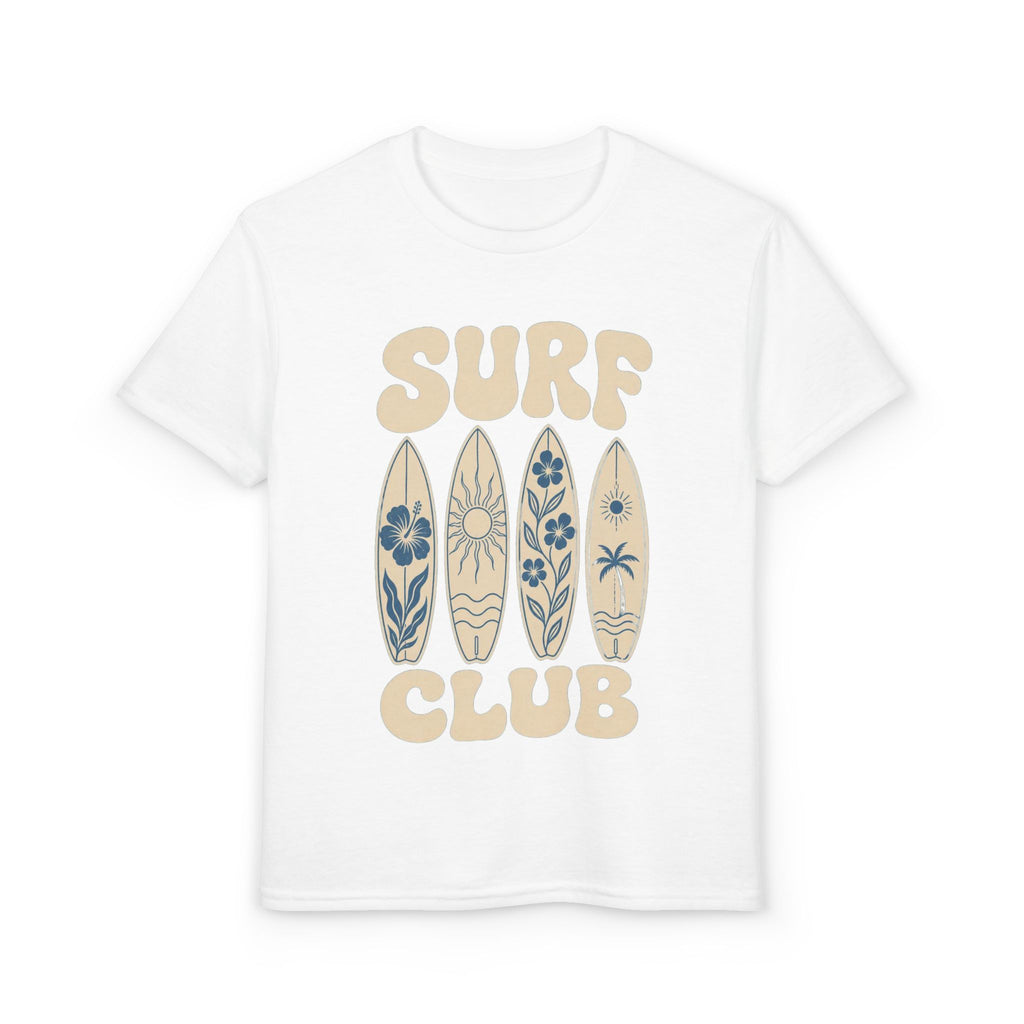 Youth T-Shirt — "Surf Club" Retro Surfboard Graphic