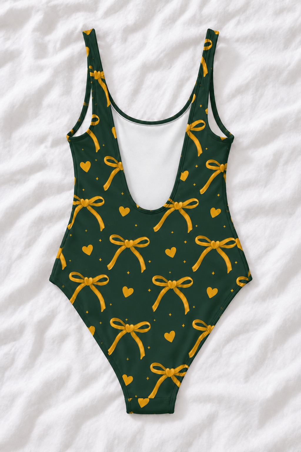 Green Bay Football One-Piece Swimsuit – Women’s Game Day Swimwear
