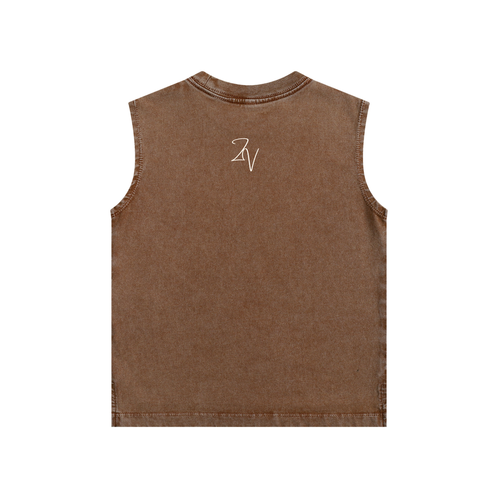 Snow Washed Kids Tank Top | Vintage Cotton Sleeveless Shirt