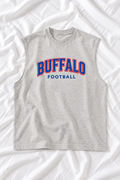 Buffalo Men's Raw Edge Cotton Tank Top – Football Game Day Sleeveless Shirt
