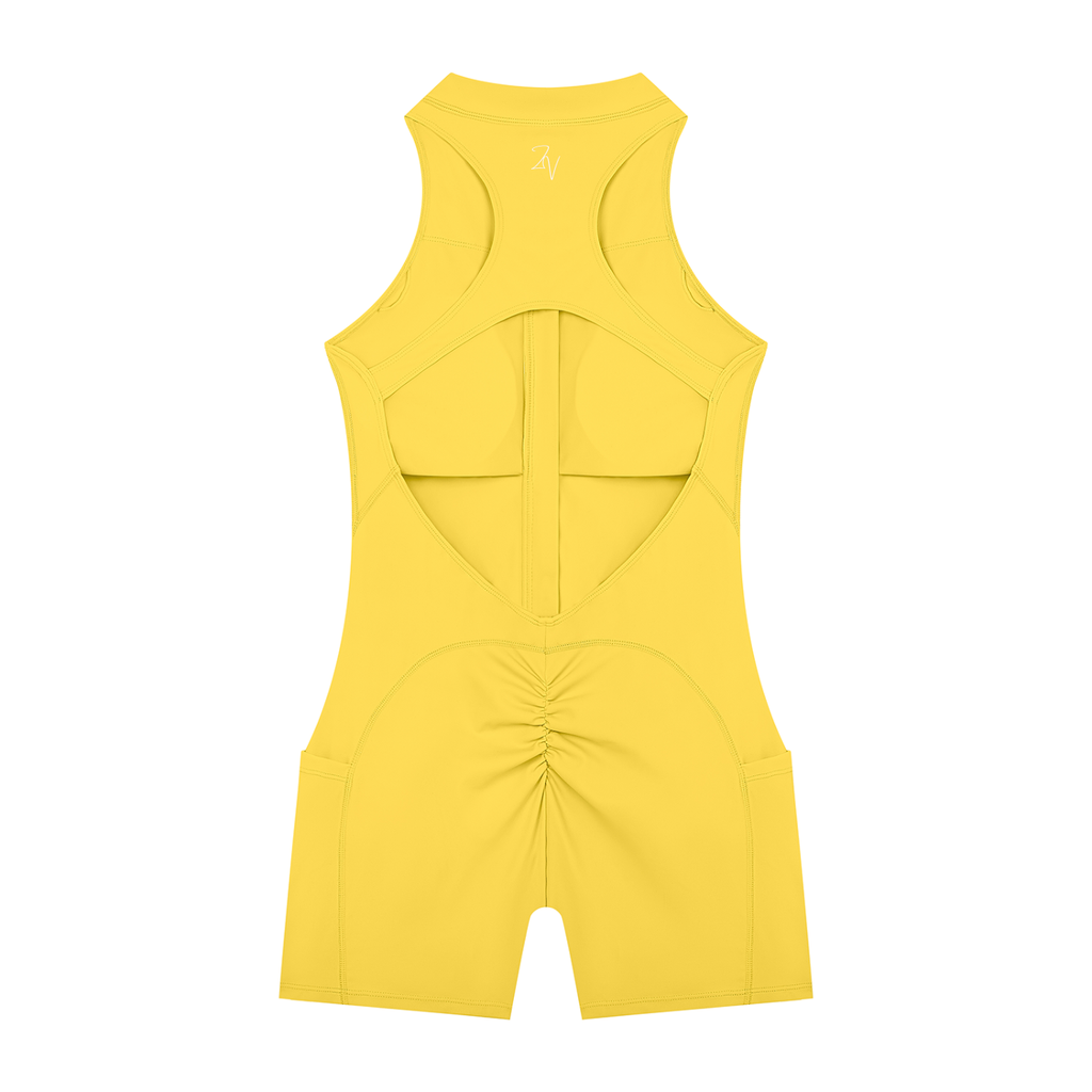 Women's Quarter-Zip Romper | Athletic One-Piece Activewear