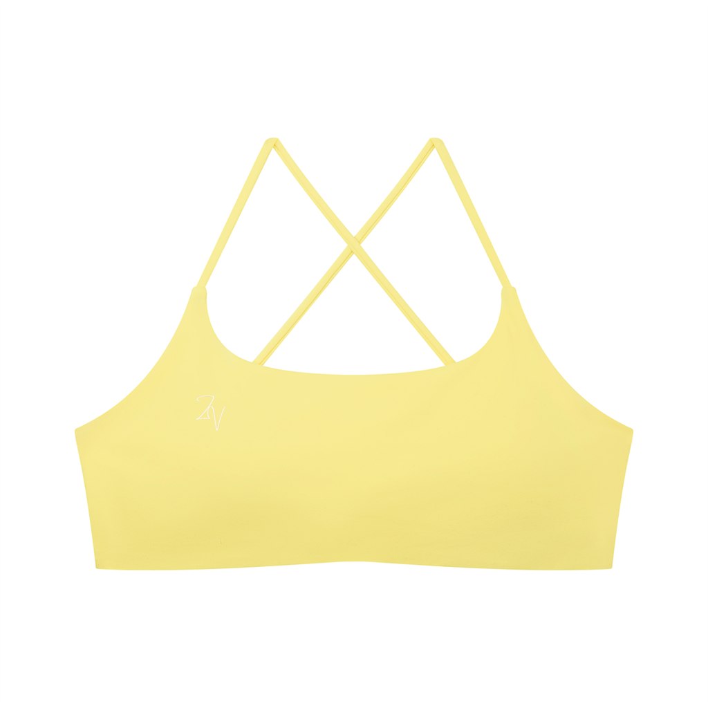 Women's Cross Back Sports Bra | Built-In Padded Athletic Workout Bra