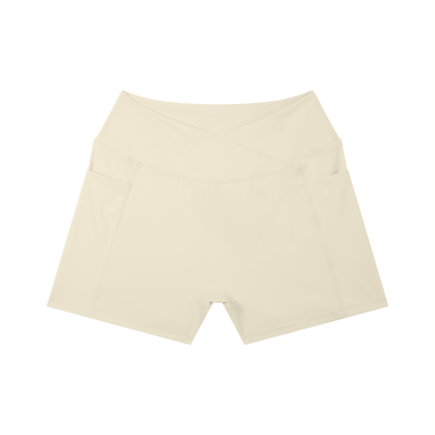 Women's High Rise Pocket Biker Shorts | Athletic Performance Workout Shorts