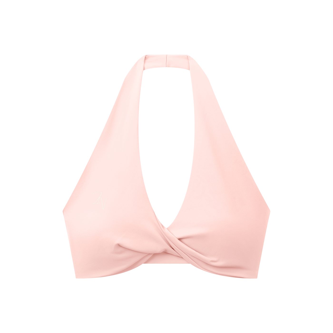 Women's Pleated Halter Sports Bra | Built-In Padded Athletic Workout Bra