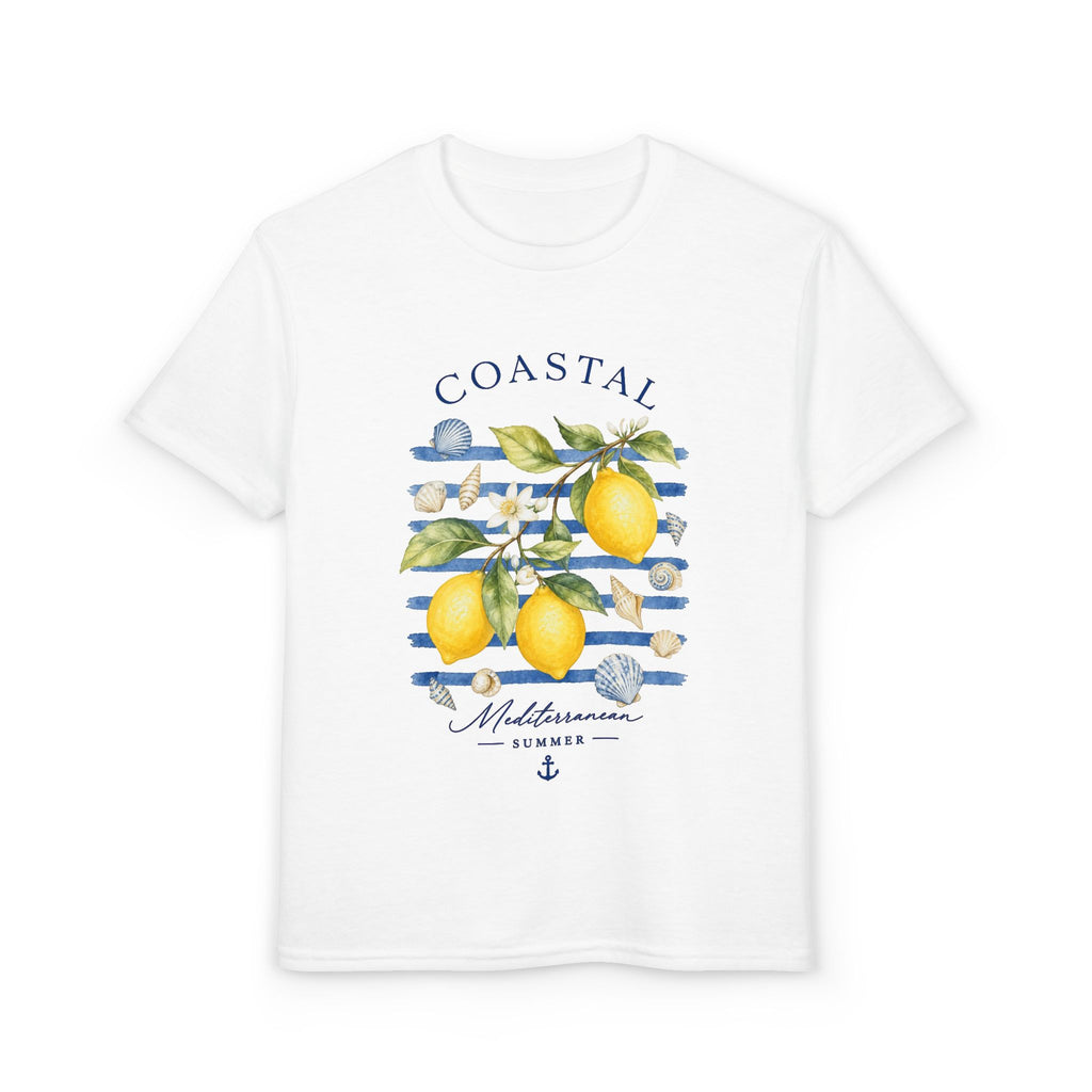 Youth T-Shirt — Coastal Mediterranean Lemons Graphic