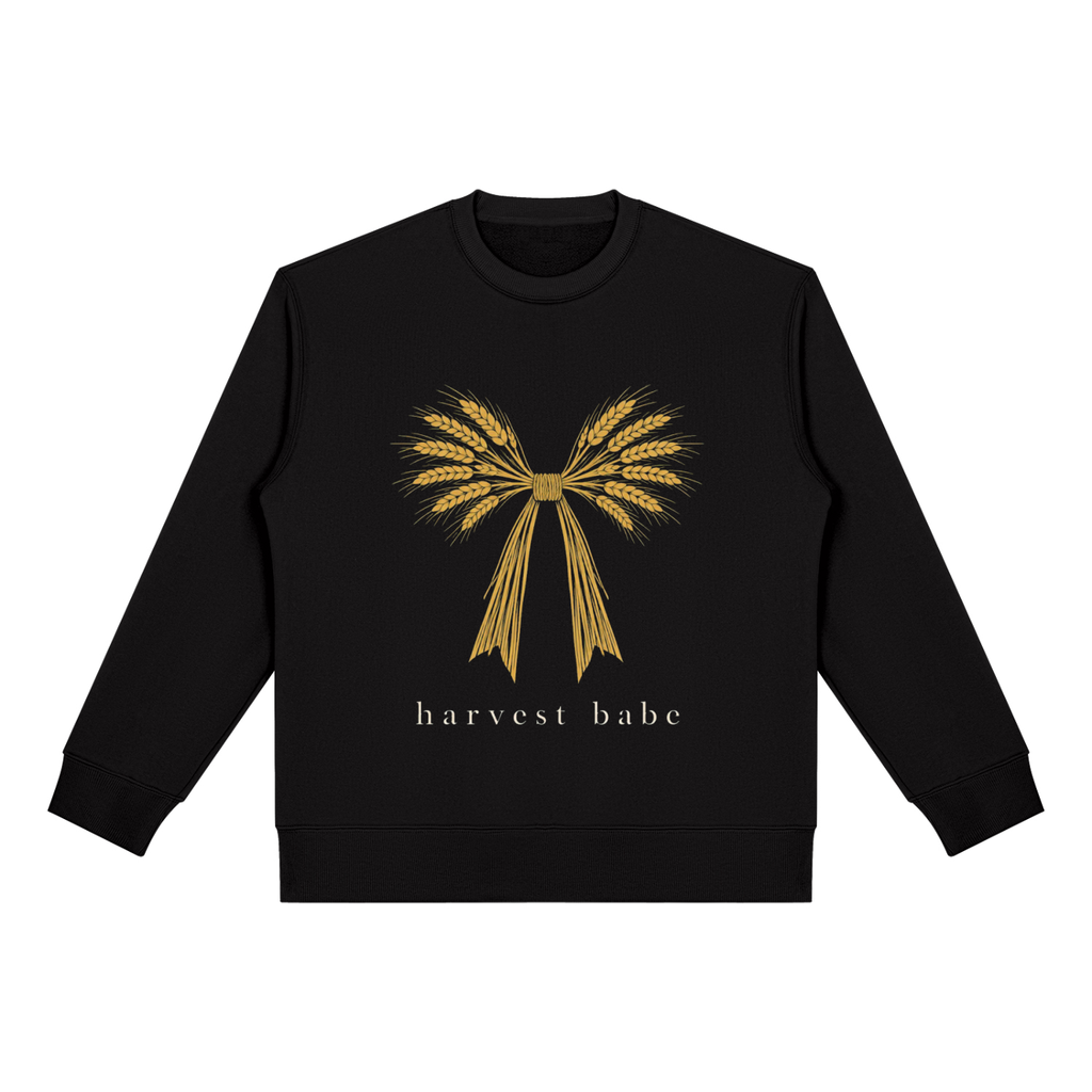 Harvest Babe Wheat Bow Graphic Sweatshirt – Fall Country Crewneck