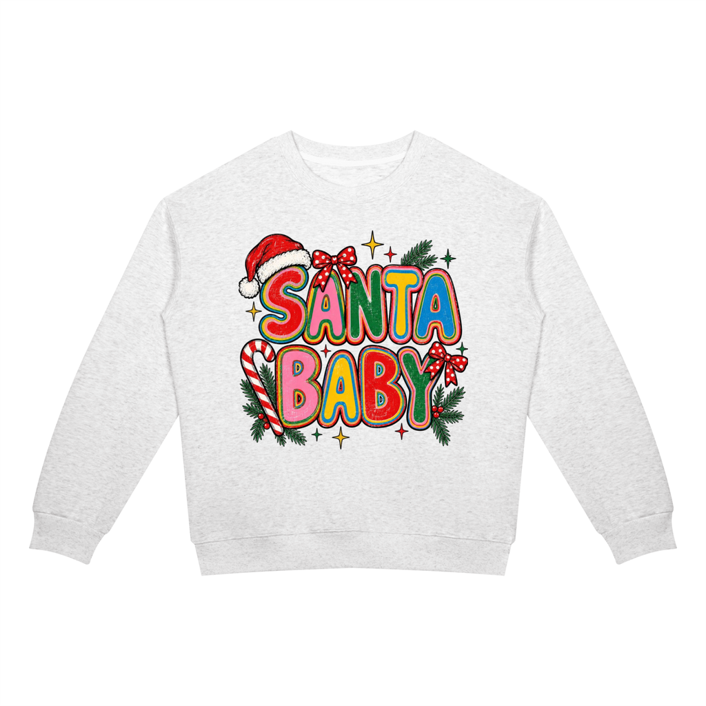 Santa Baby Unisex Christmas Crewneck Sweatshirt | Retro Holiday Graphic