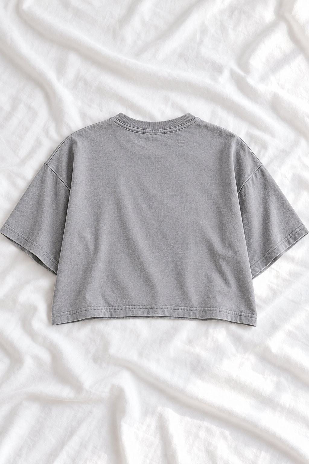 Vintage Witch Snow Washed Raw Edge Halloween Crop Top