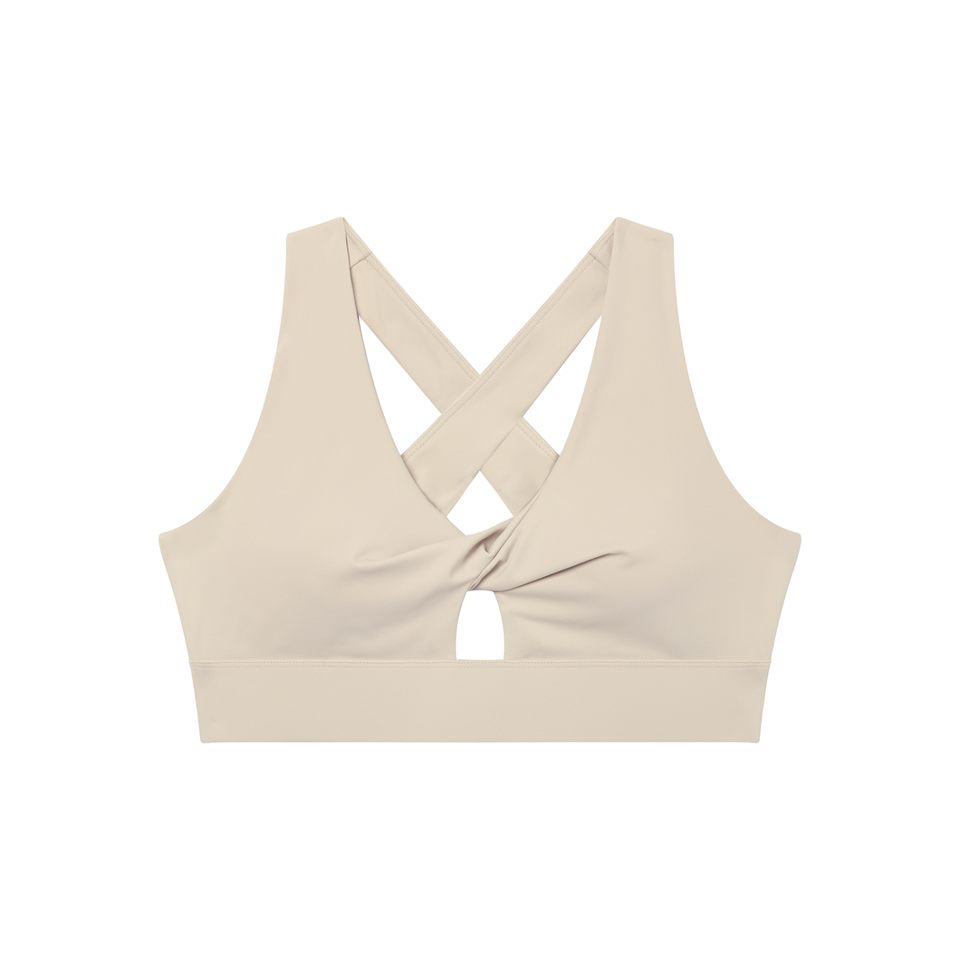 Women's Twist Front V-Neck Sports Bra | Built-In Padded Athletic Workout Bra