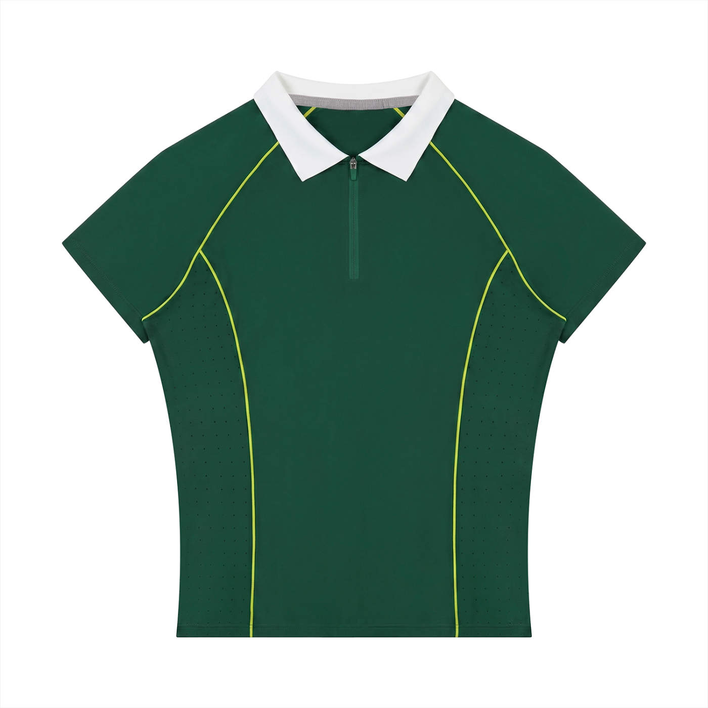 Women's Slim Fit Quarter-Zip Polo Shirt | Athletic Performance Golf Top
