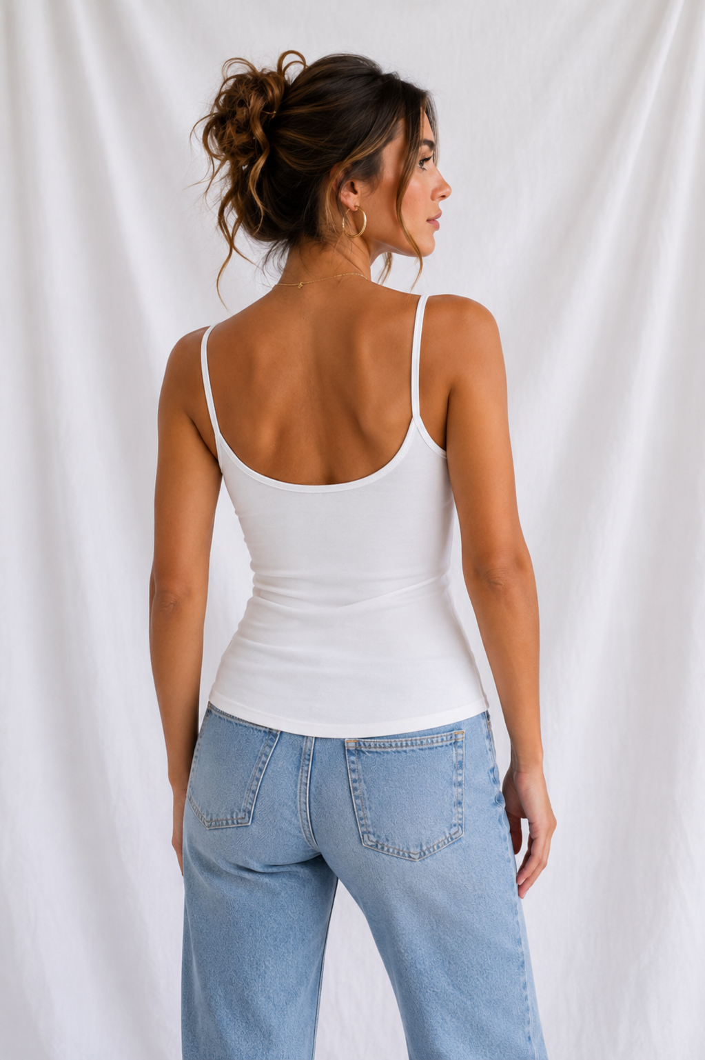 Dallas Low Back Tank Top – Women’s Football Game Day Shirt, Backless Tailgate Top