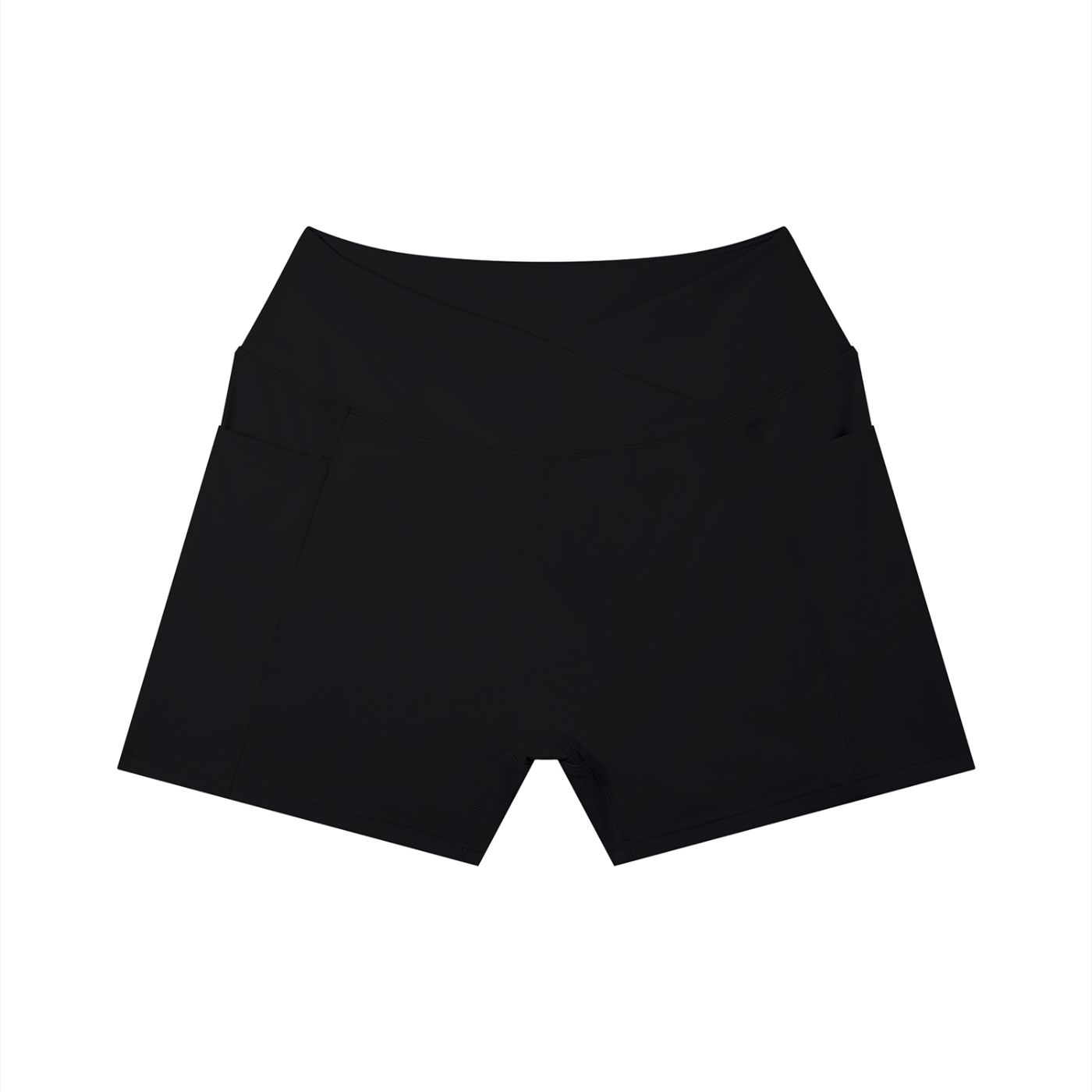 Women's High Rise Pocket Biker Shorts | Athletic Performance Workout Shorts