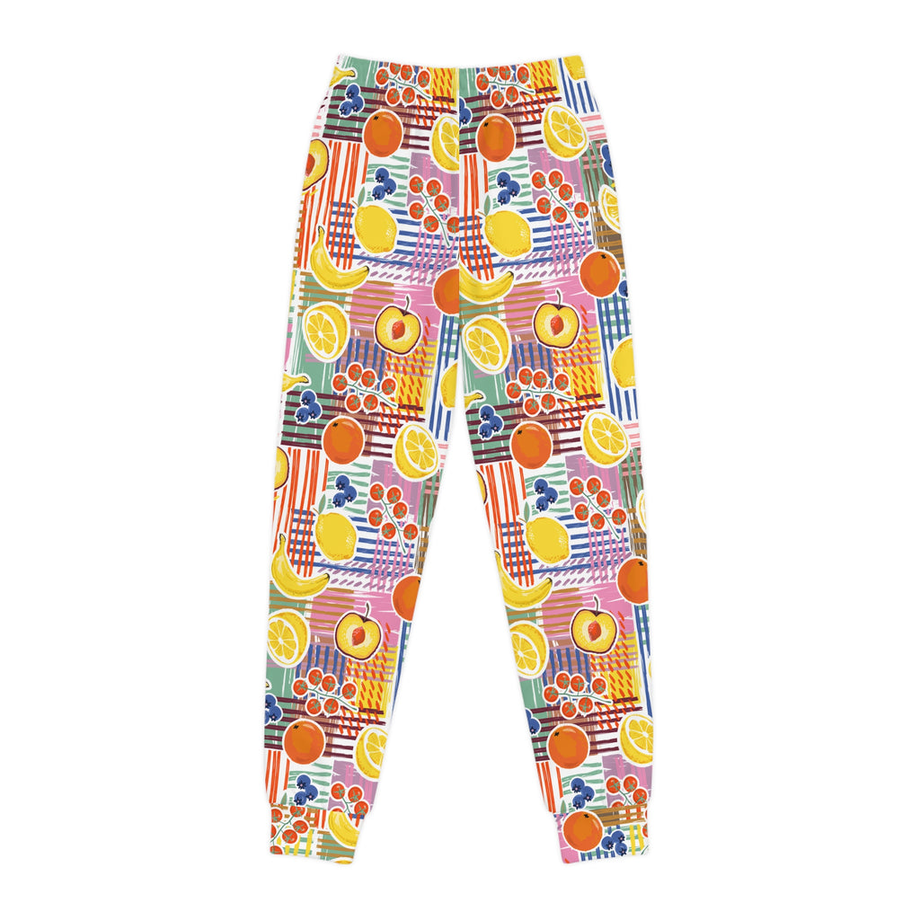 Youth Fruit Pattern Joggers — Colorful Kids Sweatpants